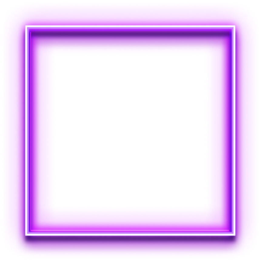 Purple Square Neon Frame